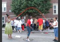 Dorchester Bay EDC: Jumping rope at a community social